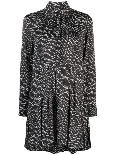 PINKO Asterix logo-print shirtdress - Black - zdjęcie produktu nr 1