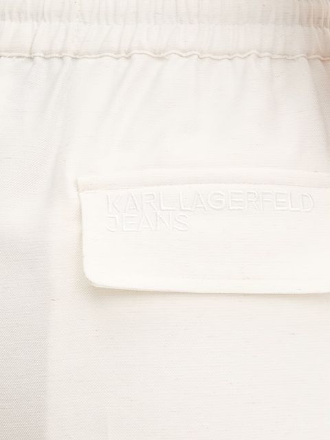 Karl Lagerfeld Jeans szorty z domieszką lnu