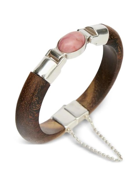 ISABEL MARANT Taylor wood stone bracelet - Silver