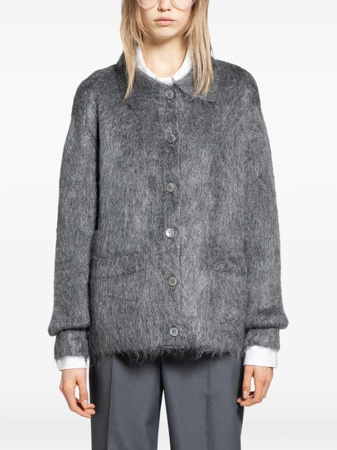 Gucci brushed-finish cardigan - Grey - zdjęcie produktu nr 1