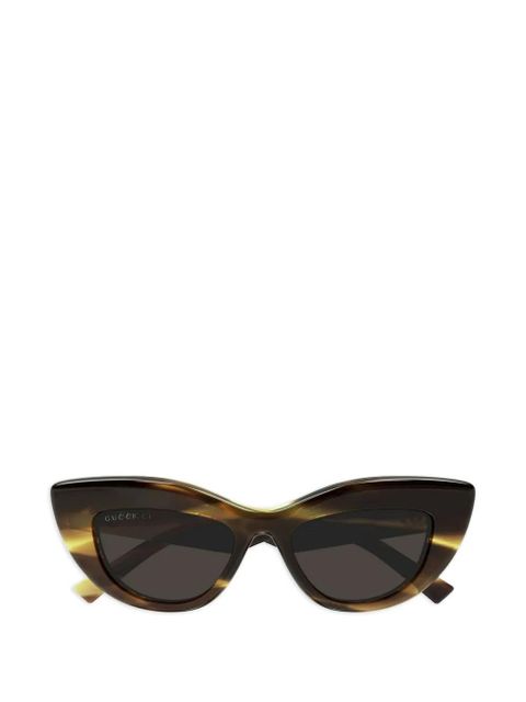 Gucci Eyewear cat-eye frame sunglasses - Brown - zdjęcie produktu nr 1