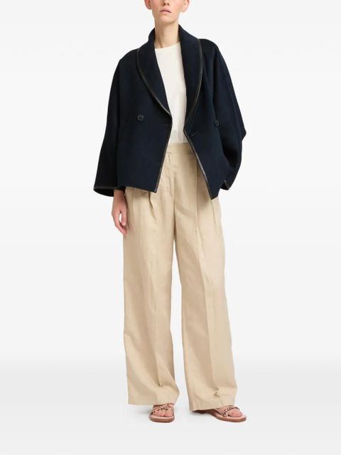 Yves Salomon double-breast coat - Blue - zdjęcie produktu nr 2