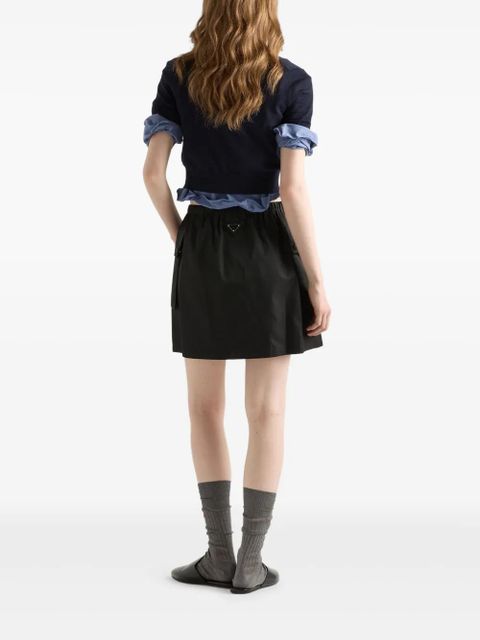 Prada elasticated-waist mini skirt - Black - zdjęcie produktu nr 2