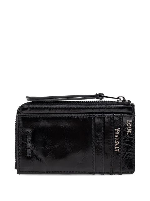 Zadig&Voltaire studded wings-detail leather wallet - Black