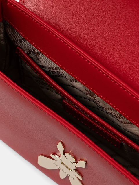 Patrizia Pepe torebka skórzana kolor czerwony 8B0303 L061