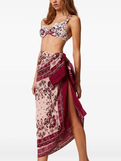 TWINSET print sarong - Neutrals