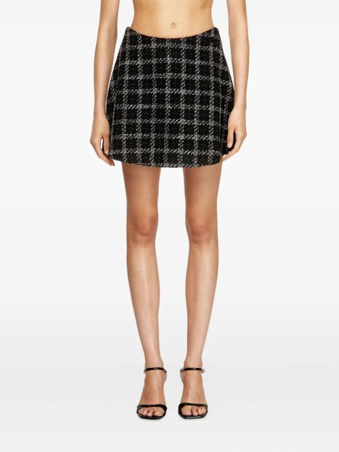 Diesel checked Gonna A-line skirt - Black