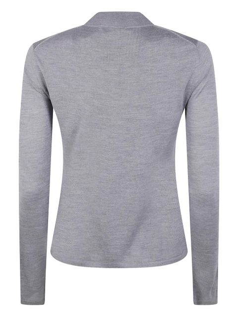 Max Mara high-neck long-sleeve sweater - Grey