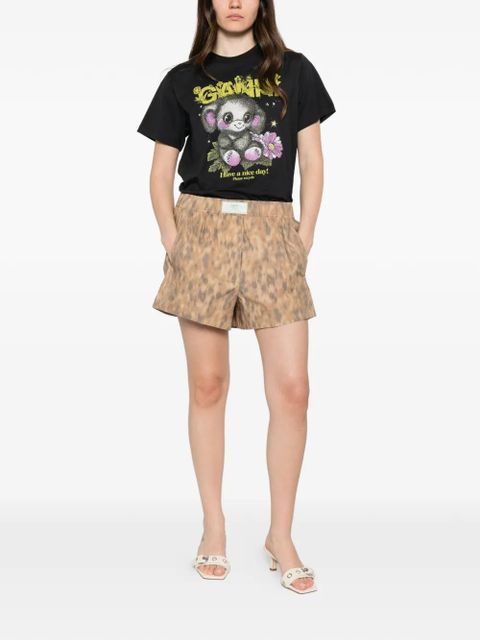 GANNI printed shorts - Neutrals - zdjęcie produktu nr 2