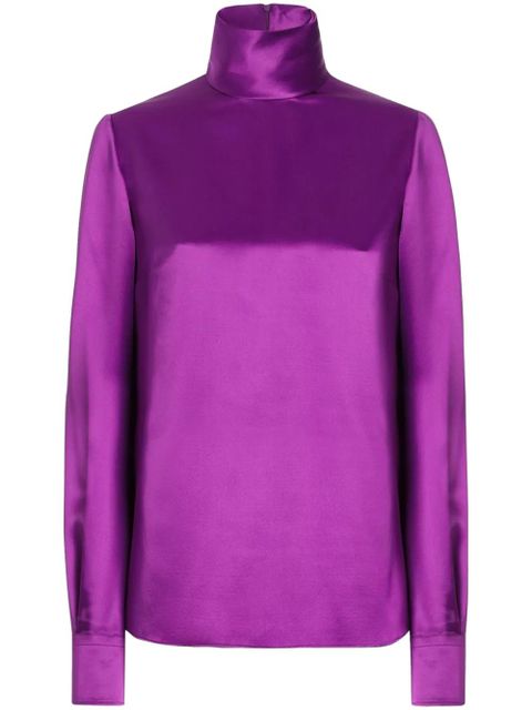 Dolce & Gabbana satin blouse - Purple - zdjęcie produktu nr 1