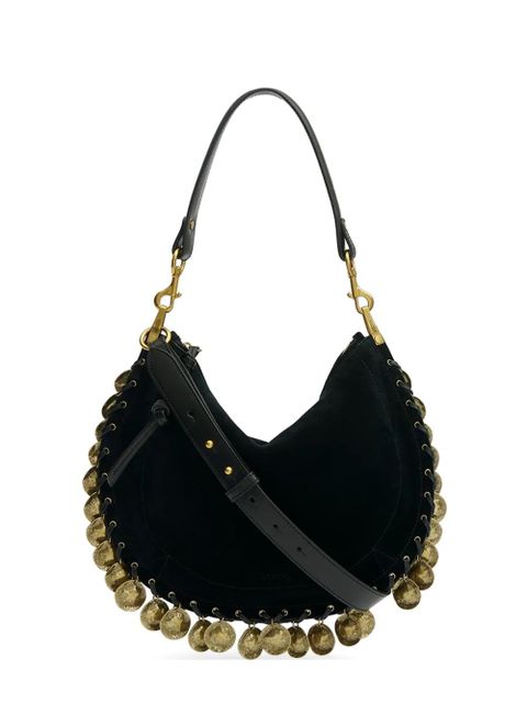 ISABEL MARANT Oskan Soft medallions half-moon shoulder bag - Black - zdjęcie produktu nr 1