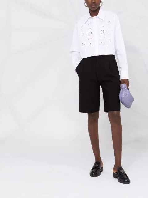 Valentino Garavani cut-out detail long-sleeve shirt - White