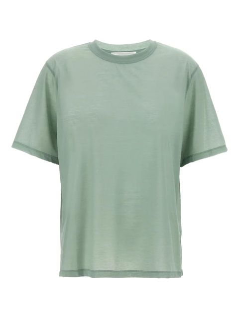 Victoria Beckham logo-embroidered T-shirt - Green - zdjęcie produktu nr 1