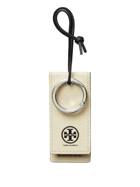 Tory Burch Hangtag logo keyring - Neutrals
