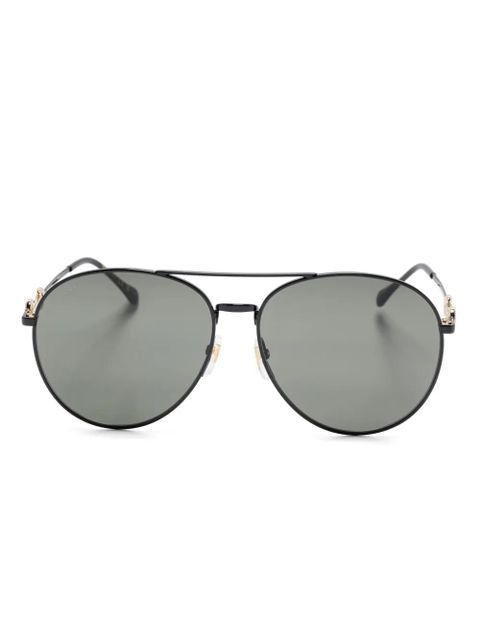 Gucci Eyewear Horesebit-detail sunglasses - Black - zdjęcie produktu nr 1