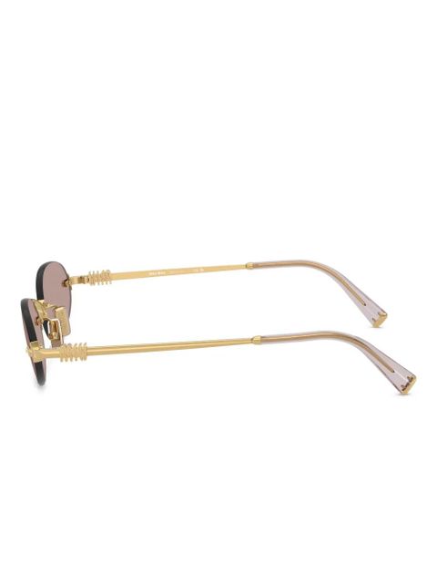Miu Miu Eyewear oval-frame sunglasses - Gold