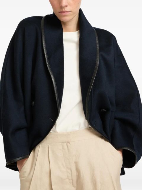 Yves Salomon double-breast coat - Blue