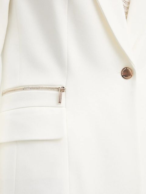 Morgan marynarka VBEKA.F kolor biały jednorzędowa gładka VBEKA.F