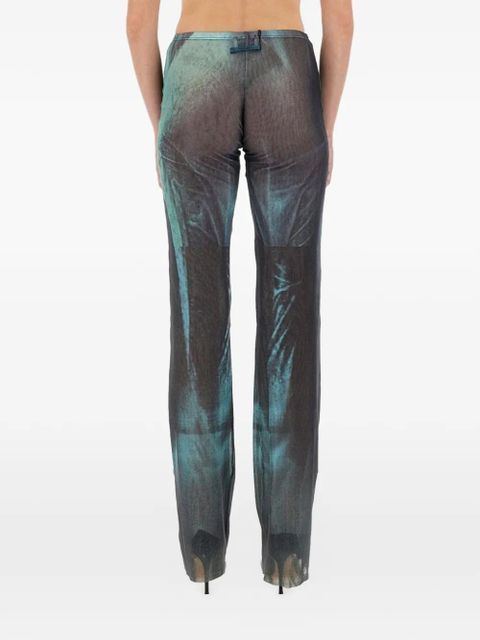 Jean Paul Gaultier metallic-effect trousers - Black