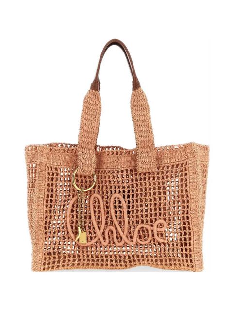 Chloé Summer Banana raffia tote bag - Neutrals - zdjęcie produktu nr 1