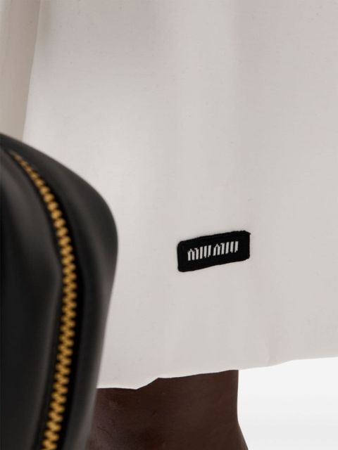 Miu Miu printed poplin midi skirt - White