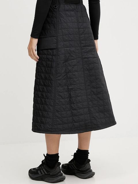 The North Face spódnica Quilted Volume kolor czarny midi rozkloszowana NF0A8E7BJK31