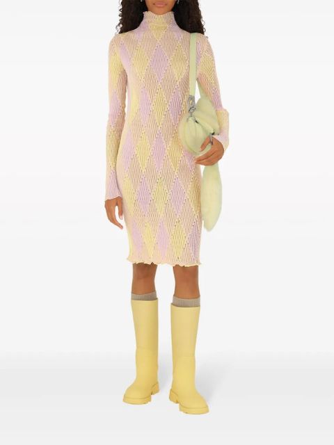 Burberry argyle ribbed-knit dress - Pink - zdjęcie produktu nr 2