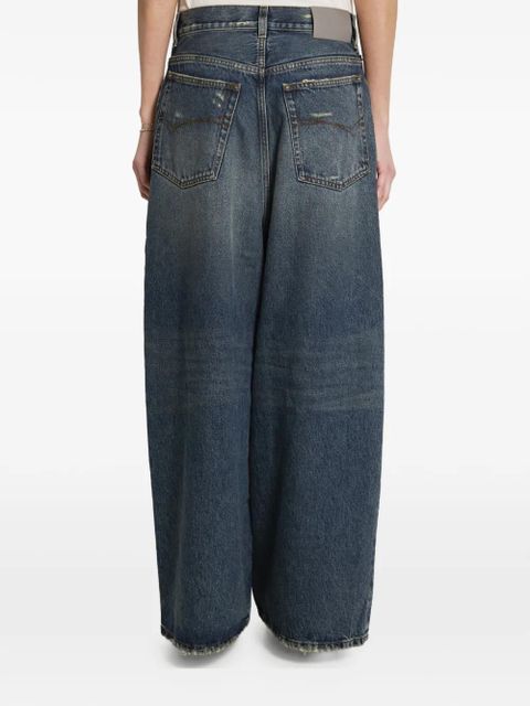 Balenciaga low-rise cotton baggy jeans - Blue
