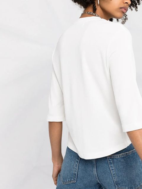 AMBUSH short-sleeved gathered T-shirt - White