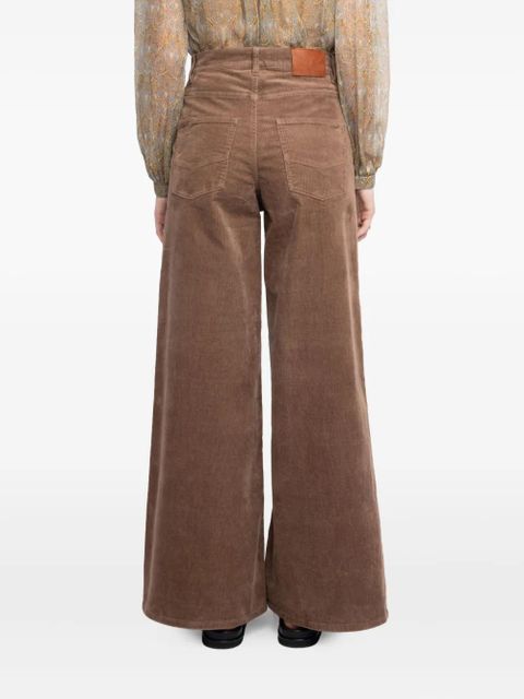 Zadig&Voltaire logo-patch wide-leg trousers - Brown - zdjęcie produktu nr 2