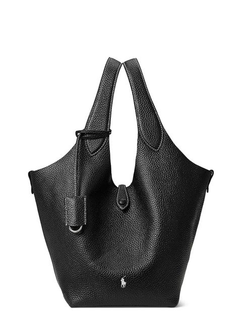 Polo Ralph Lauren torebka skórzana Tote kolor czarny 428938031 - zdjęcie produktu nr 1