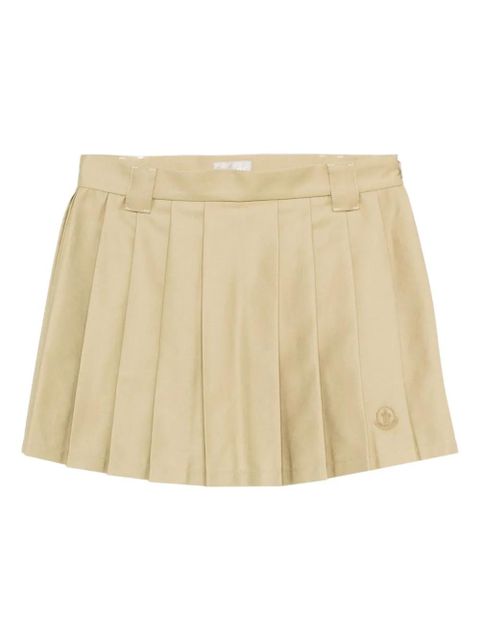 Moncler pleated logo mini skirt - Neutrals - zdjęcie produktu nr 1