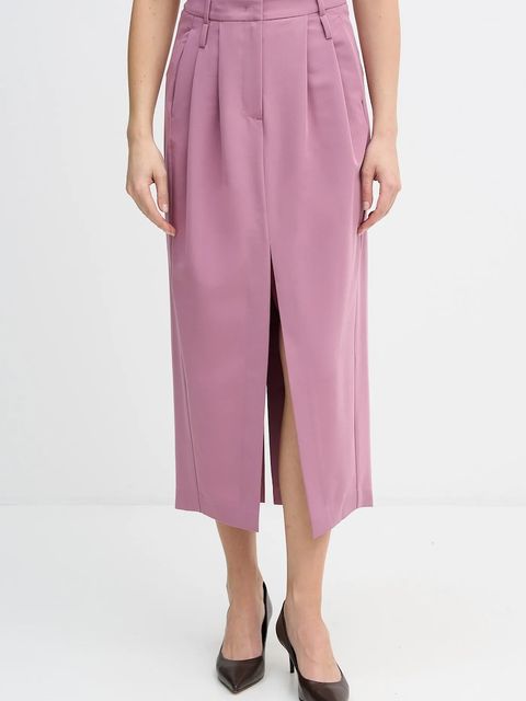 Sisley spódnica kolor różowy maxi ołówkowa 4KVXL002W - zdjęcie produktu nr 1