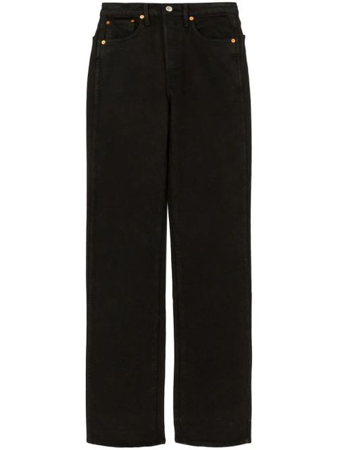RE/DONE straight-leg high-rise jeans - Black - zdjęcie produktu nr 1