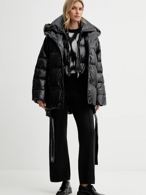 Calvin Klein spodnie damskie kolor czarny proste high waist LV044D368G - zdjęcie produktu nr 2