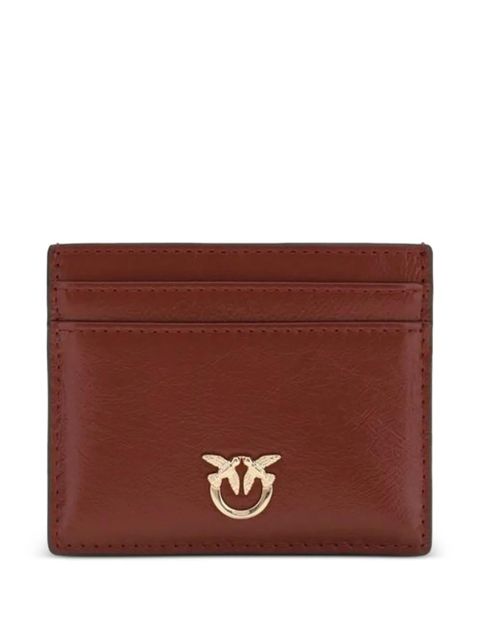PINKO Love Birds leather card holder - Brown - zdjęcie produktu nr 1