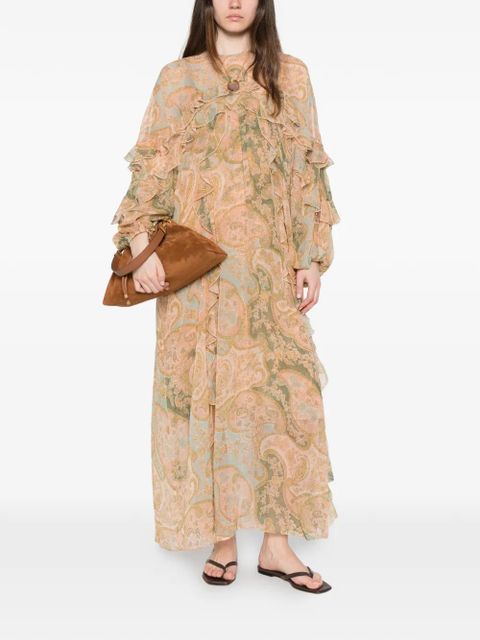 ZIMMERMANN Luna Flutter ruffled paisley dress - Neutrals - zdjęcie produktu nr 2
