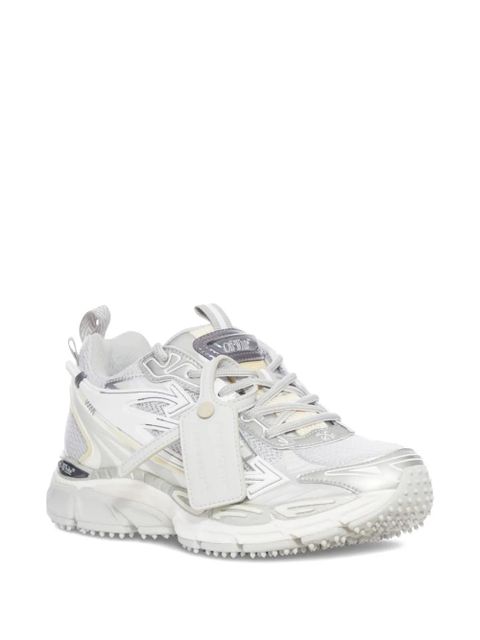 Off-White leather-tag lace-up sneakers - Grey - zdjęcie produktu nr 2