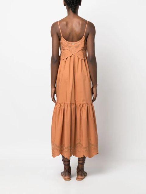 TWINSET tiered-skirt shift dress - Brown