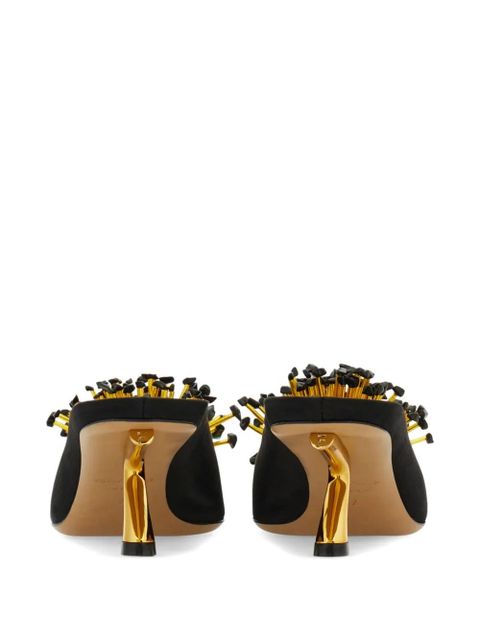 Ferragamo S-shaped heeled mules - Black