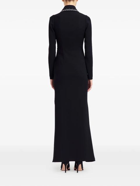 16Arlington Elis embellished collared maxi dress - Black