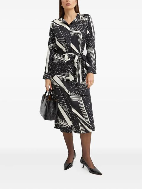 Lauren Ralph Lauren geometric-print midi dress - Black - zdjęcie produktu nr 2