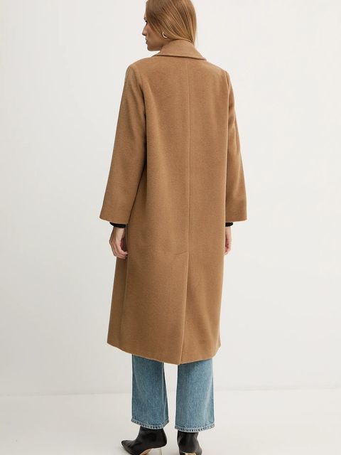 Weekend Max Mara płaszcz z dodatkiem wełny ZUFOLO kolor zielony 2525016092600