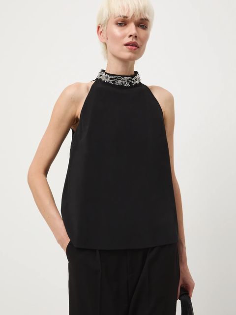 Medicine bluzka damska kolor czarny z aplikacją - zdjęcie produktu nr 1