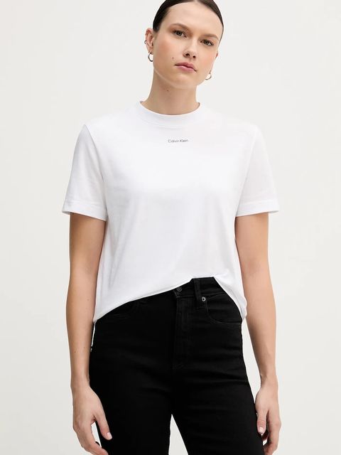 Calvin Klein t-shirt bawełniany damski kolor biały LV147C857G - zdjęcie produktu nr 1