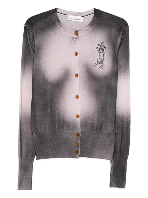 Vivienne Westwood Elle embroidered ombré cardigan - Black - zdjęcie produktu nr 1