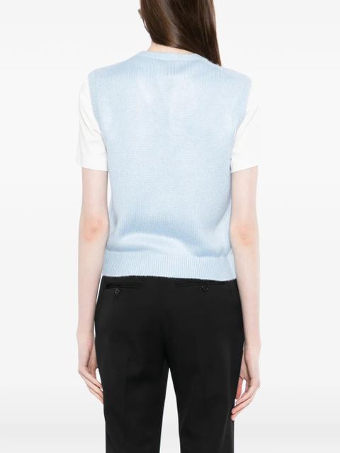 TOM FORD round-neck knit vest - Blue