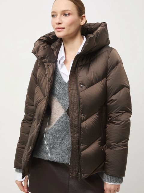 Medicine kurtka puchowa kolor brązowy