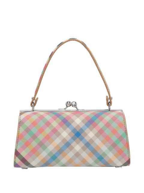 Vivienne Westwood extra-large Doll check-pattern clutch bag - Neutrals - zdjęcie produktu nr 2