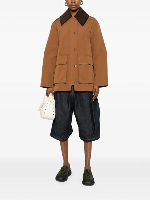 GANNI corduroy-collar pocket jacket - Brown - zdjęcie produktu nr 2